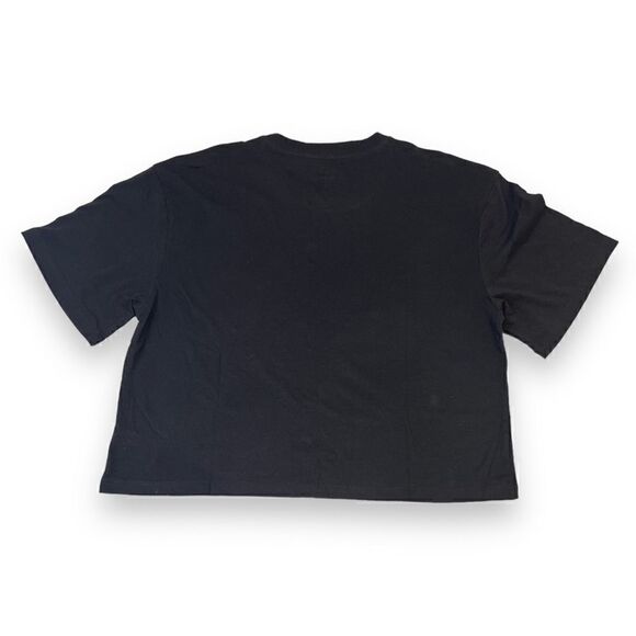 Brixton Black Floral Logo Cropped Tee Size Large - Picture 4 of 4